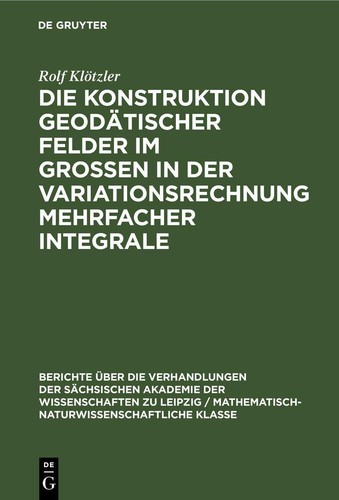 Die konstruktion geodätischer - die,
