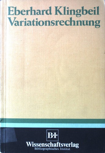 Variationsrechnung klingbeil - variationsrechnung.,