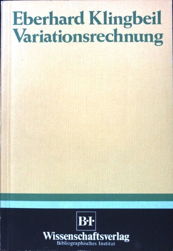 Variationsrechnung klingbeil - variationsrechnung.,