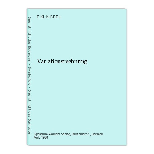 Variationsrechnung klingbeil - variationsrechnung,