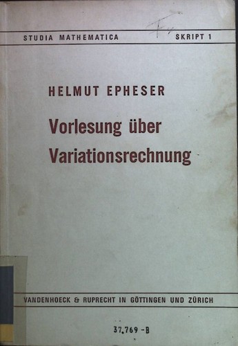 Vorlesung über